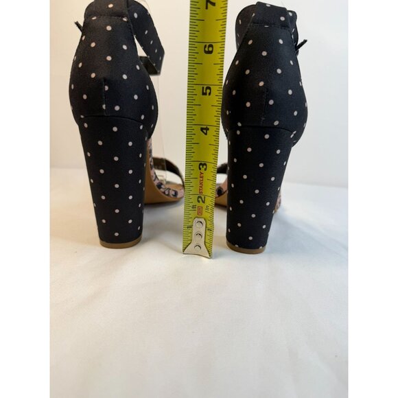 Torrid Women’s Size 8W Floral/Poka Dot Block Heels Open Toe Ankle Straps Sandals - Picture 9 of 13